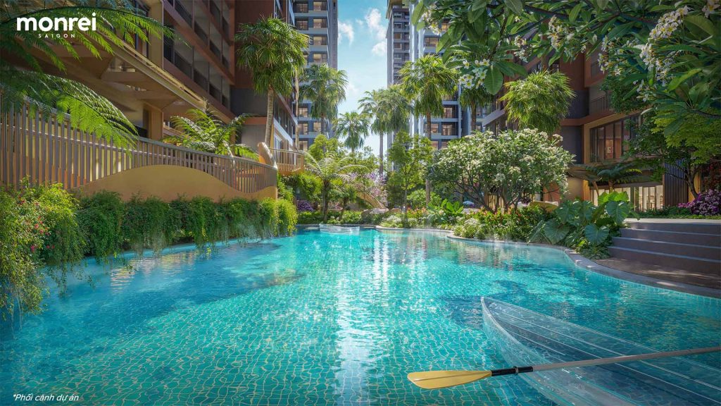 Monrei.Lazy river with kayak